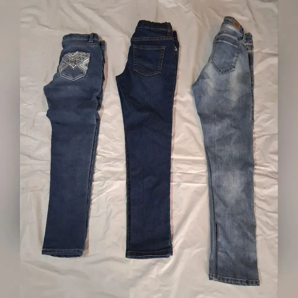 Lot Of 3 Girls Jeans Arizona Jeans Co Place Super Skinny Celebrity Pink